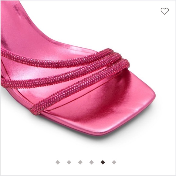 PINK RHINESTONES STRAPPY HEELS - Picture 2 of 9